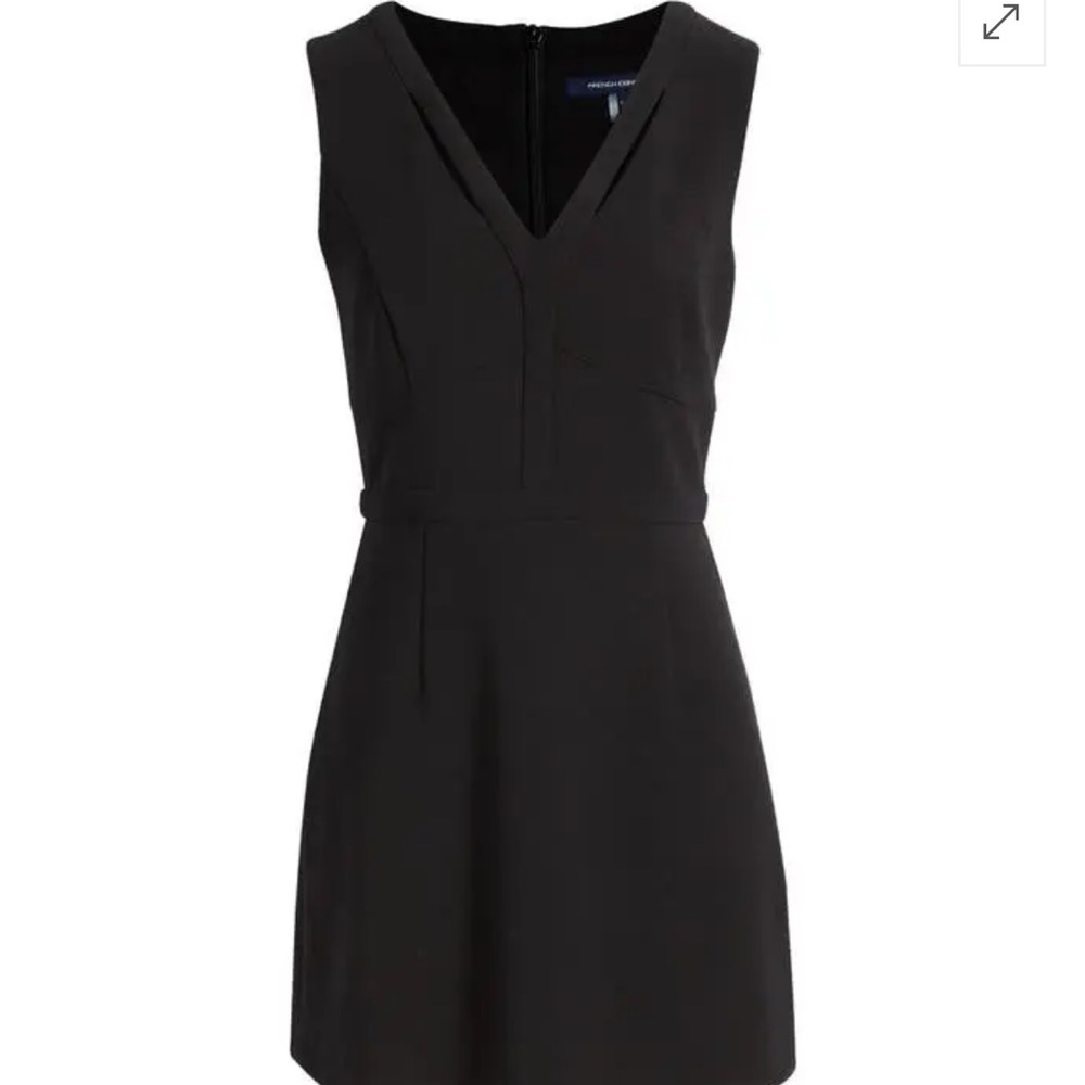 French Connection Whisper V-Neck Cutout Dress